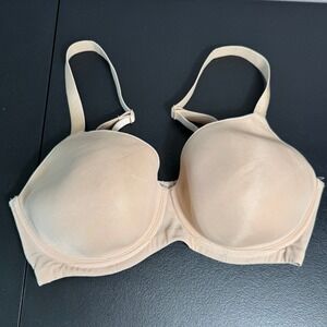 HSIA AirMesh Full Coverage‎ Women's T-Shirt Bra 36D Seamless Underwire Nude